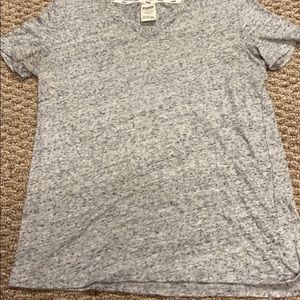 v neck grey pink shirt